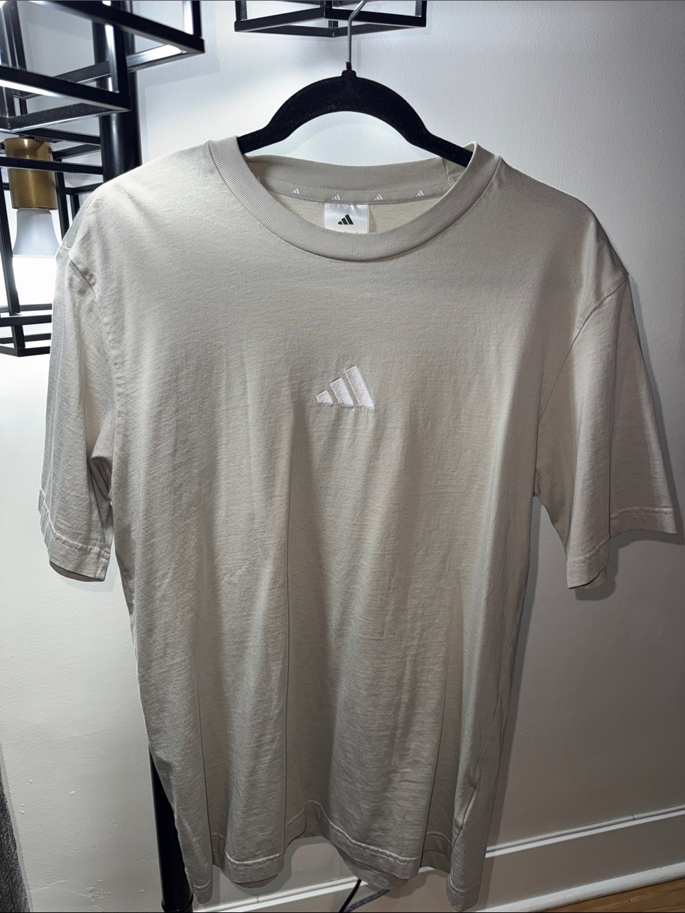 adidas Men's Short-Sleeve Crew Tee in Light Taupe